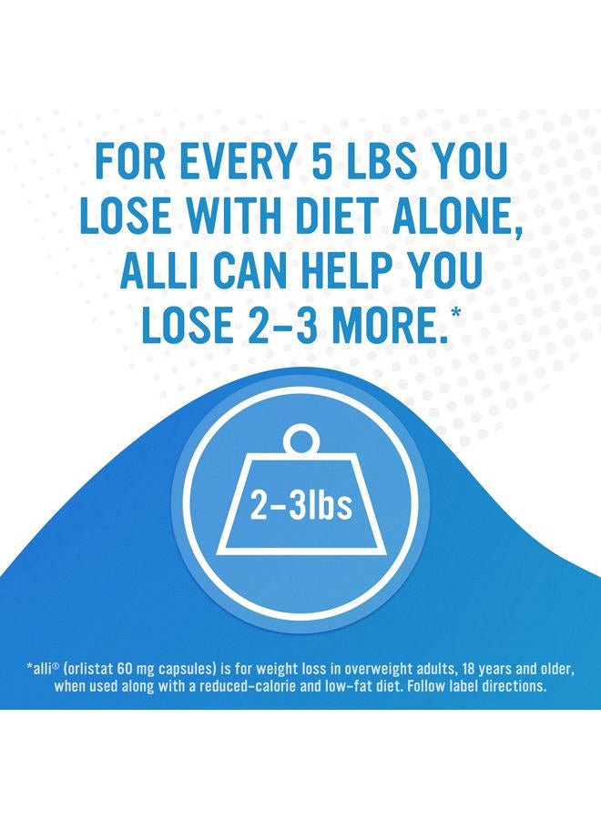 alli Diet Weight Loss Supplement Pills, Orlistat 60mg Capsules Starter Pack, Non prescription weight loss aid, 60 count(Pack of 1) - Image 4